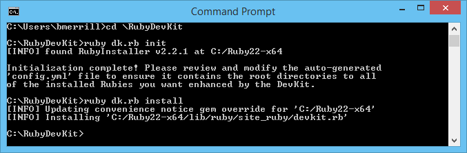 Ruby DevKit Init